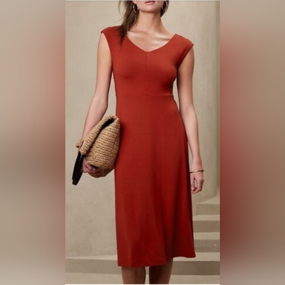 Banana Republic Rust Colored Backless Dress